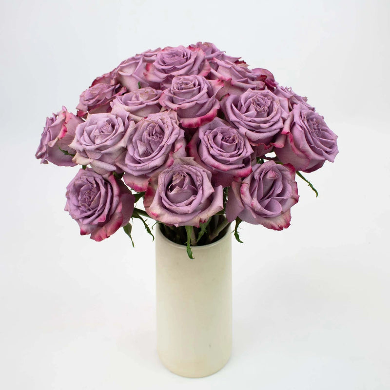 Pink Tipped Lavender Govinda Roses Vase - Image