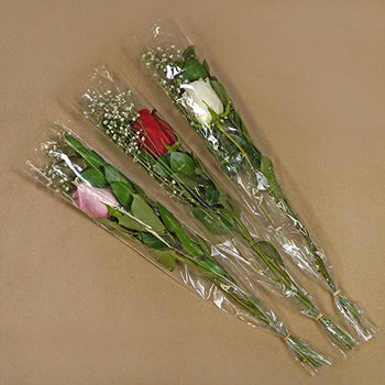 Valentine's Day Single Red or Assorted Rose Bouquet for Fundraising