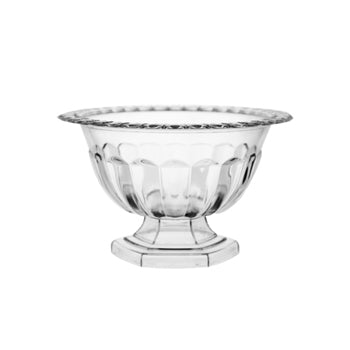 ABBY COMPOTE FLOWER VASE CLEAR