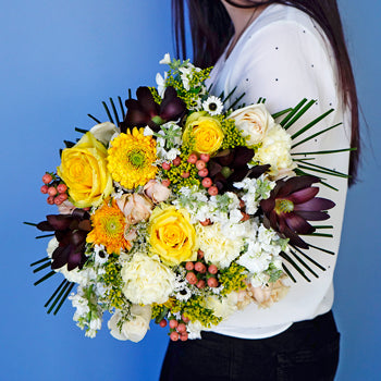 Vintage Yellow Statement Centerpiece