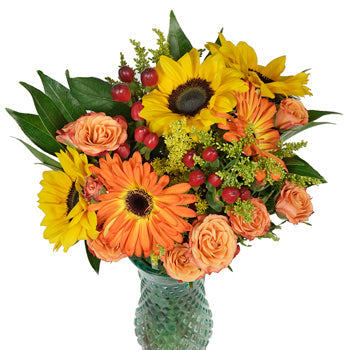 Sunflowers and Gerbera Daisies Centerpiece