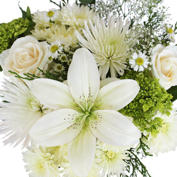 Bridal Table Arrangements Fresh White Flowers