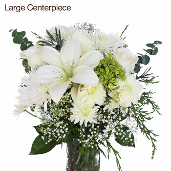 Bridal Table Arrangements Fresh White Flowers