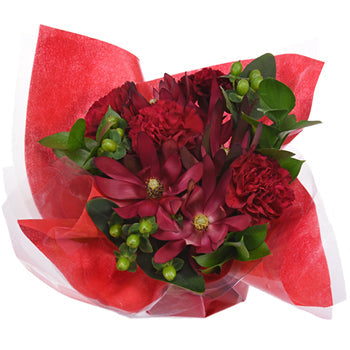 Monochromatic Burgundy Bouquetta Centerpieces