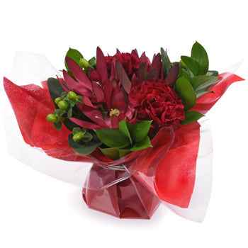 Monochromatic Burgundy Bouquetta Centerpieces