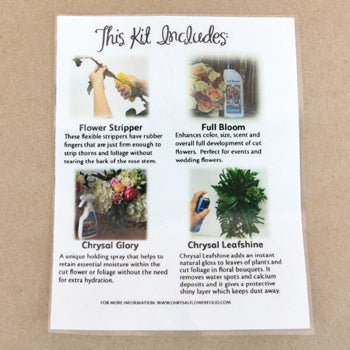 Flower Care Instructional Card