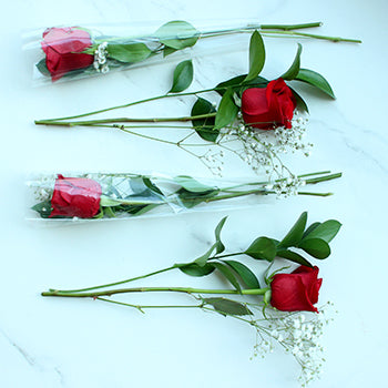 Valentine's Day Single Red or Assorted Rose Bouquet for Fundraising