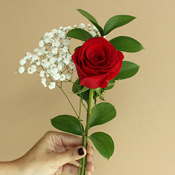 Mothers Day Single Rose Bouquet for Gifting
