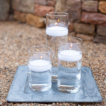 Dozen Cylinder Glass Vases 10.5 Inches High