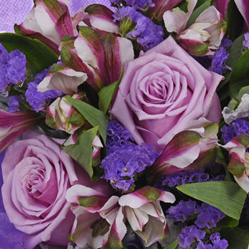 Monochromatic Lavender Bouquetta Centerpieces