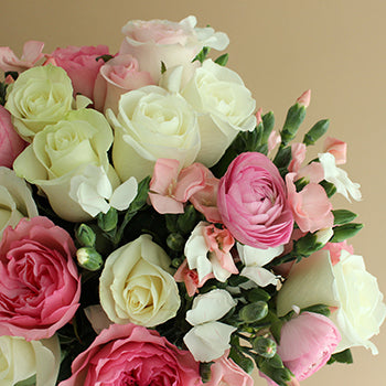 Mother's Spring Pastel Garden Rose Arrangement