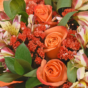 Monochromatic Orange Bouquetta Centerpieces