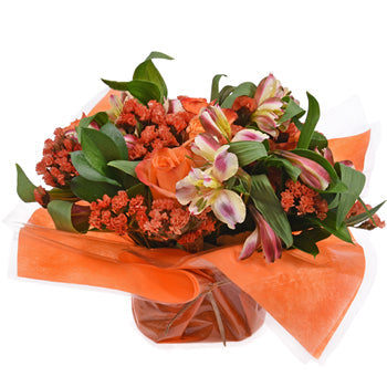 Monochromatic Orange Bouquetta Centerpieces