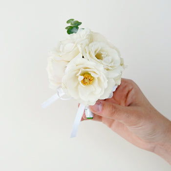 Ivory Spray Rose Boutonniere and Corsage Pack