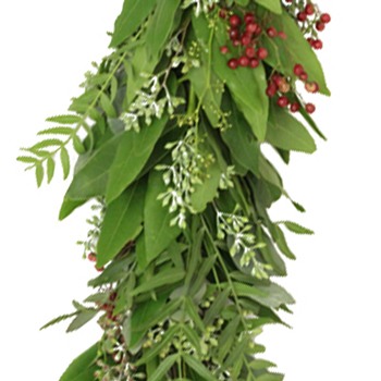 Seeded Eucalyptus, Bay Leaf, and Pepperberry Garland