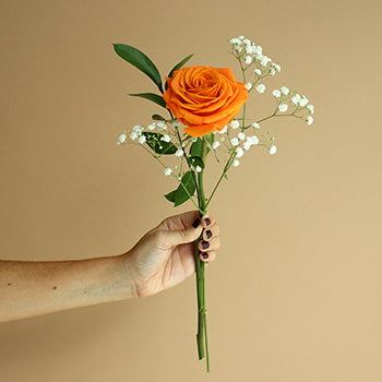 Single Stem Rose Bouquet for Fundraising
