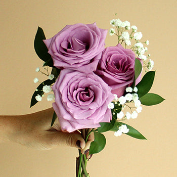 Three Stem Rose Bouquet for Fundraising