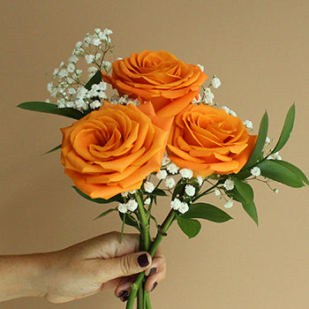 Three Stem Rose Bouquet for Fundraising