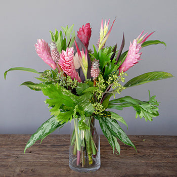 Pink Tropical DIY Flower Kit In a Vase