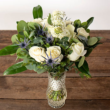 The Victoria and David Bouquet and Boutonniere