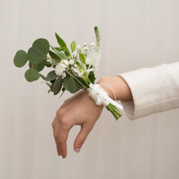 White Wedding Flower Corsage