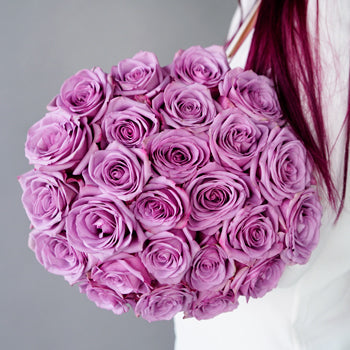 Still Cool Waters Lavender Rose Bouquet
