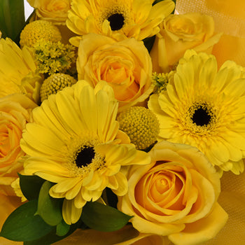Monochromatic Yellow Bouquetta Centerpieces