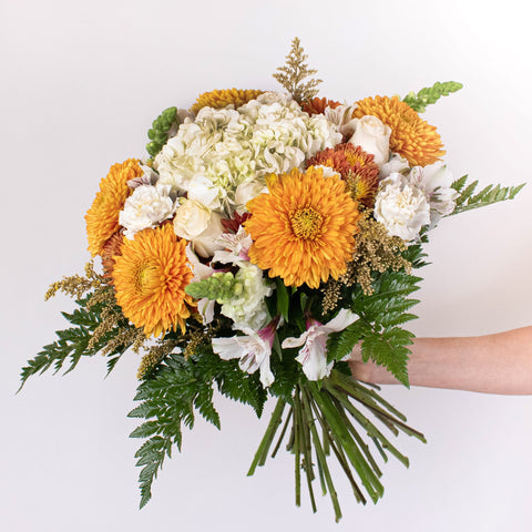 Autumn At Sundown Wedding Flowers In Hand