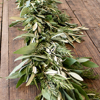 Bay Leaf and Rosemary Greens Garland