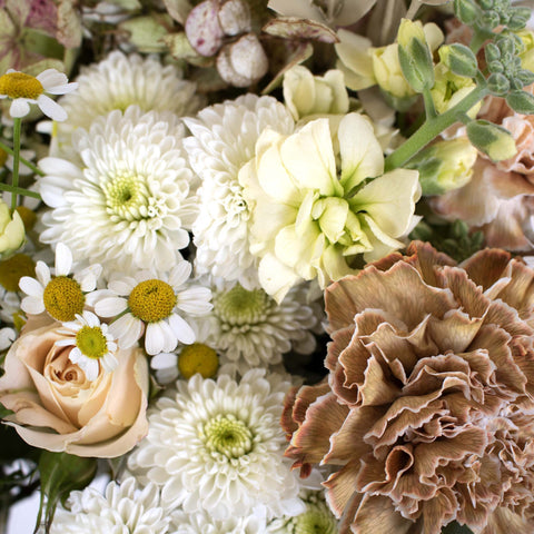 Soft Blush Flower Centerpiece Up Close