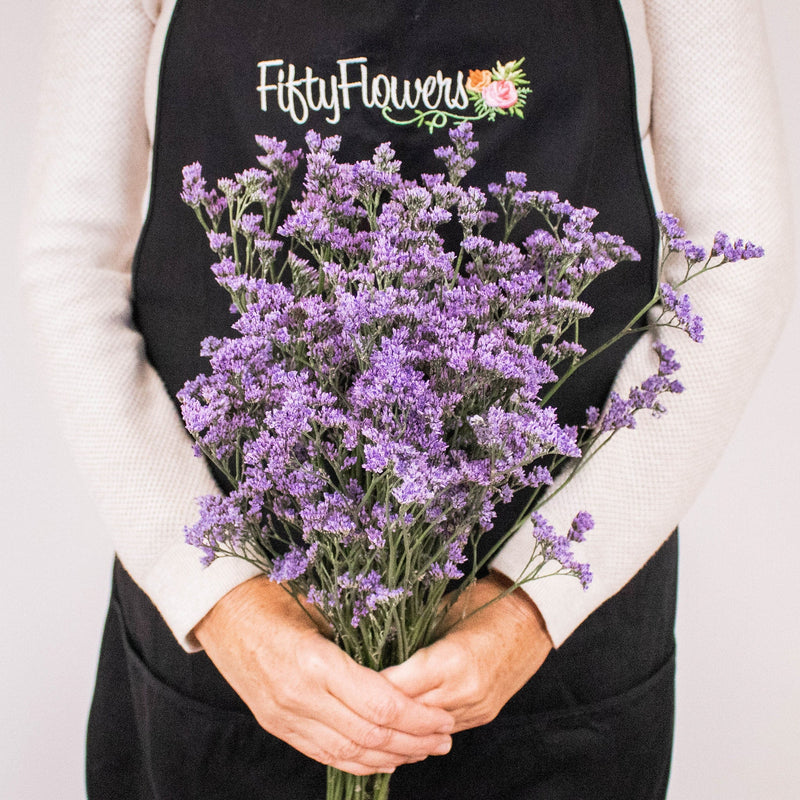 Blue Main Limonium Flower Bunch in Hand