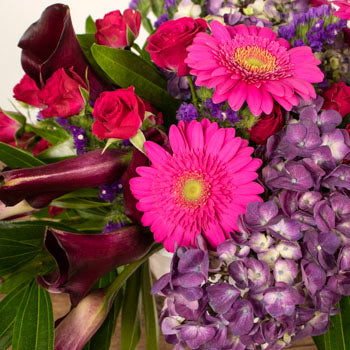 Bold Dreams Pink and Purple DIY Flower Centerpieces in a vase