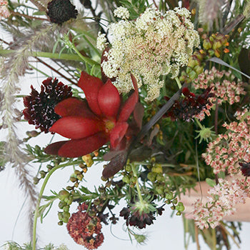 Burgundy Fall DIY Flower Kit Up Close