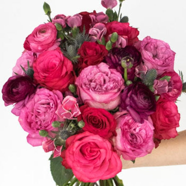 Candy Hearts Pink Flower Bouquet Arrangements