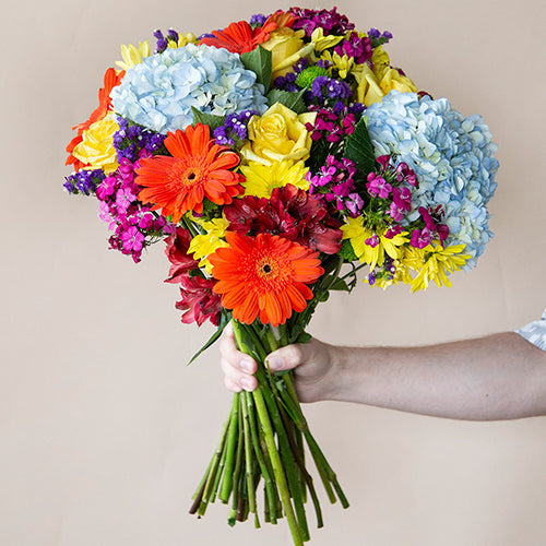 Celebration Rainbow Flower in Hand