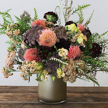 Chocolate Peach Wholesale Flowers In a vase