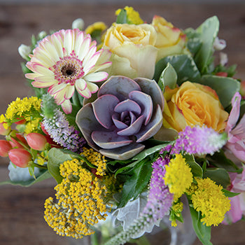 Rainbow Themed Event Decorative Flower Arrangement