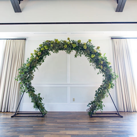 DIY Flower Arch Hexagon with Greenery