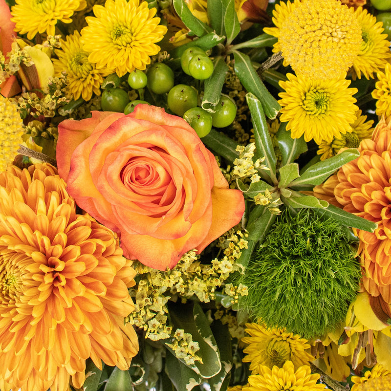 Spunky Spice Wedding Flowers Close Up