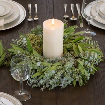 Eucalyptus and Bay Leaf Wreath Wholesale Centerpiece
