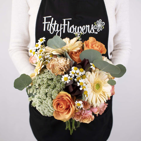 Earthy Boho Flower Centerpiece in Hands