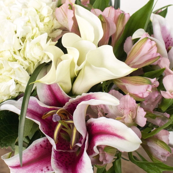 Pink Lily Bouquet Up Close