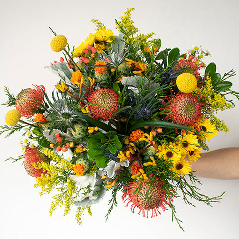 Full of Love Yellow Flower Bouquet In Hand