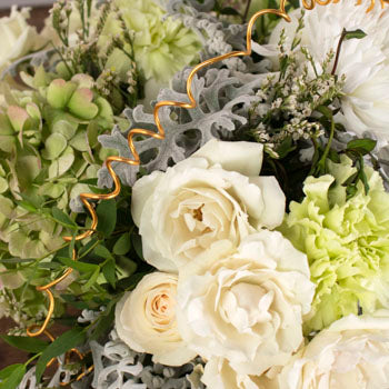 Flourishing DIY Green and White Flower Class
