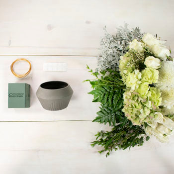 Flourishing DIY Green and White Flower Class