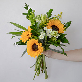 Bridal Centerpieces Sunflowers and Green Flowers