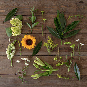 Bridal Centerpieces Sunflowers and Green Flowers