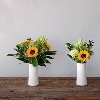 Bridal Centerpieces Sunflowers and Green Flowers