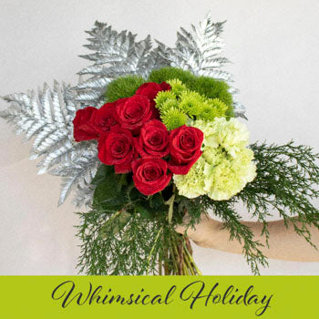 Holiday Fresh Flower Design Virtual Class Centerpiece