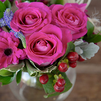 Dark Pink Themed Event Decorative Flower Arrangement